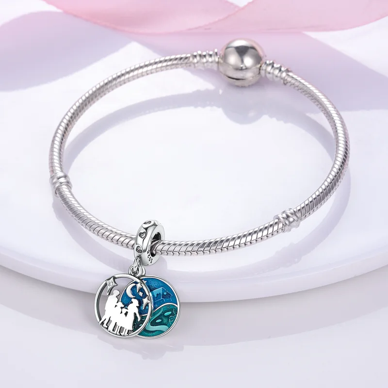 Hot 925 Sterling Silver Under The Starry Sky Accompanying Charms Pendant Fit Original Bracelet DIY Women Exquisite Jewelry Gifts