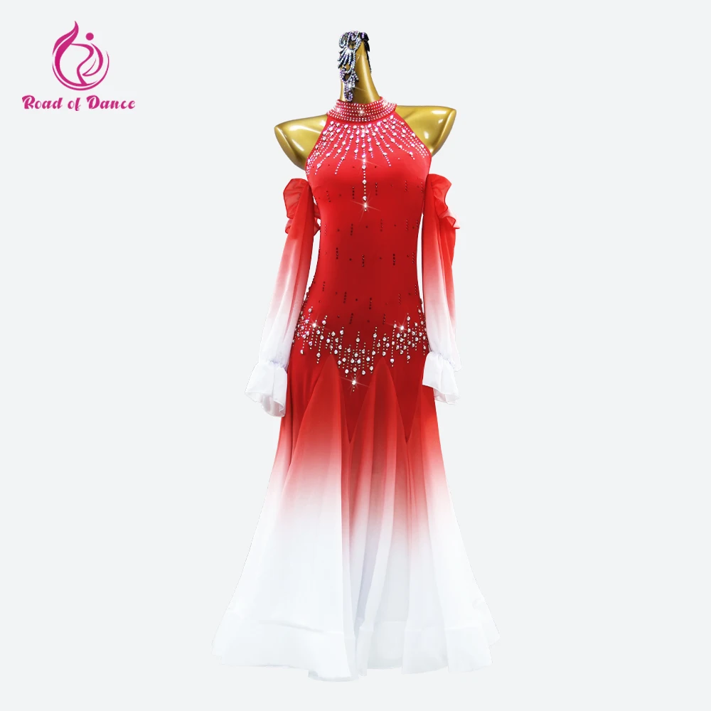 

Evening Ballroom Dress For Young Girl Competition Dancewear Modern Waltz Clothes Dance Costume Long Sleeve Suit Women Valsa Sets