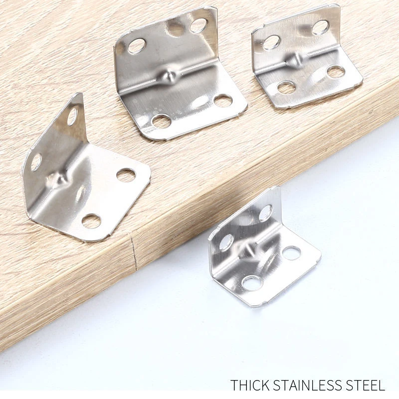

Universal Stainless Steel Corner Bracket 90 Degree Right Angle Fixed Bracket Wood Furniture Bedframe Cabinet Accessories