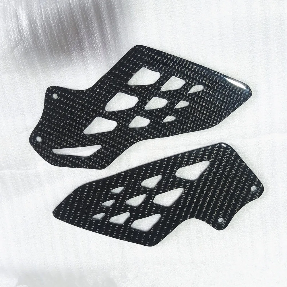 For BMW S1000RR HP4 2009-2015 2016 2017 2018 Heel Guard Rearset Plates Carbon Fiber Twill Gloss Motorcycle Accessories