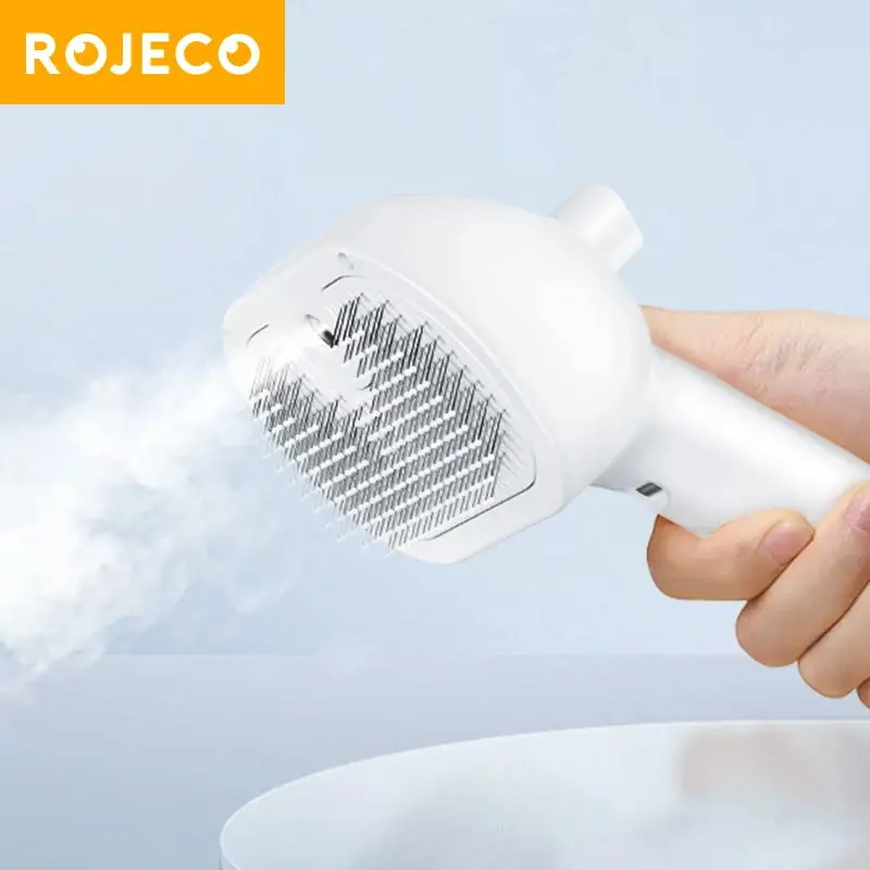 

ROJECO Pet Comb Steam Brush For Cat Dog Electric Hair Brushes Hair Remove Wireless Cat Hair Rstraighte Comb Pet Cleaner Supplies