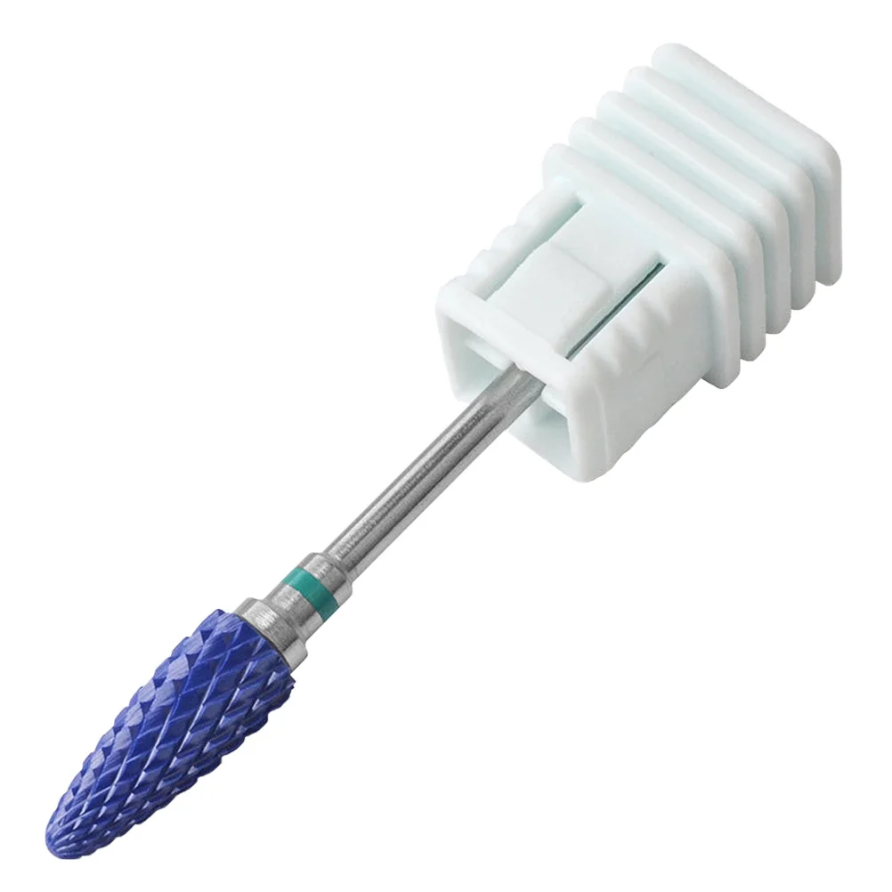 ชุดหัวเจียรเล็บเซรามิก 1 ชุด อุปกรณ์ทำเล็บ หัวเจียรขัดเงา ใช้งานได้ยาวนาน สำหรับปรับรูปทรงเล็บ ขจัดหนังกำพร้า สีฟ้า