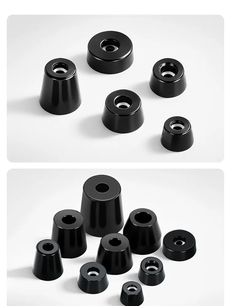 

8PCS Universal Rubber Feet Pads Anti-Vibration Pads with Stainless Steel Core Furniture Leveling Feet Speaker Spikes