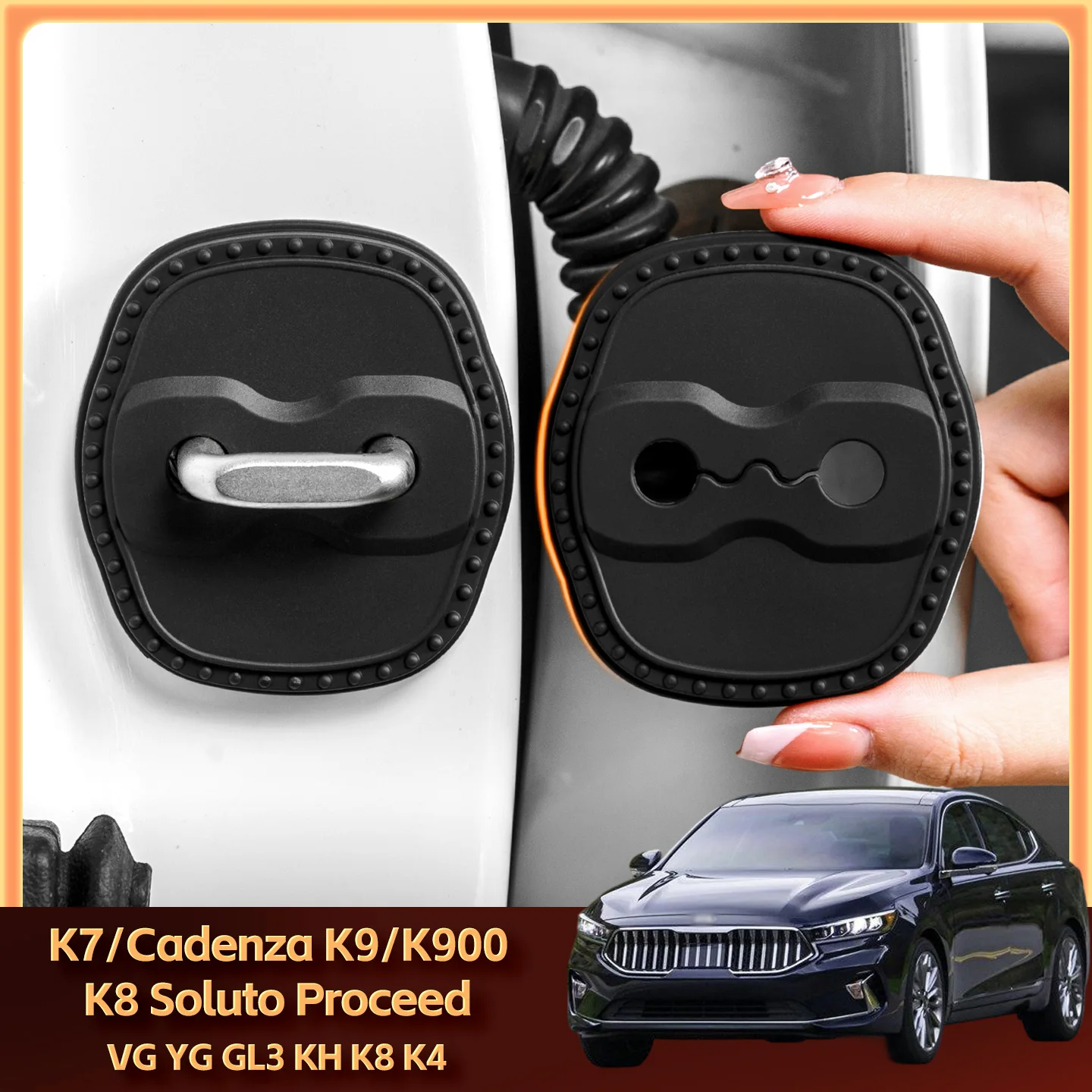 

2/4 шт. силиконовые защитные накладки на замки дверей автомобиля для KIA K7/Cadenza VG YG K8 GL3 K9/K900 KH K8 K4 Soluto Proceed