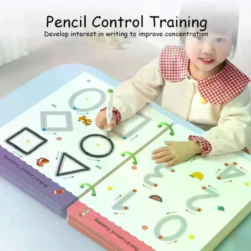 144Pages Tracing Book For Kids Erasable Coloring Book Writing Practice Workbook School Season Deal