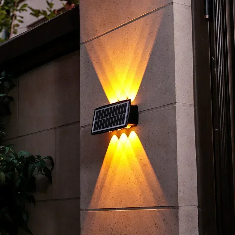 

Solar Wall LED Light Outdoor Garden Decoration Wall Lamp High Brightness Up And Down Luminous Lighting Outdoor Solar LED Lamp