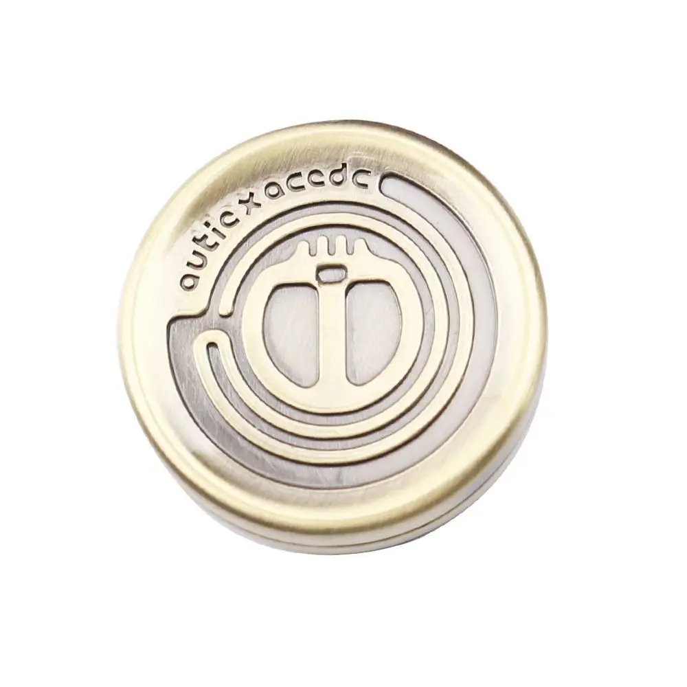 Moneta tattile Diavolo Tappo di latte Giocattoli sensoriali Suono confortevole Monete tattiche magnetiche Spinner a mano Giocattoli agitati in metallo in lega di zinco