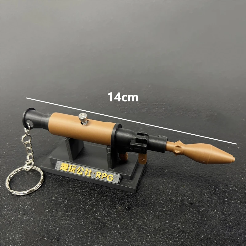 ثلاثية الأبعاد مطبوعة صغيرة RPG-7 الإصبع لينة رصاصة بندقية المفاتيح حقيبة الظهر قلادة أدوات EDC المحمولة في الهواء الطلق #2