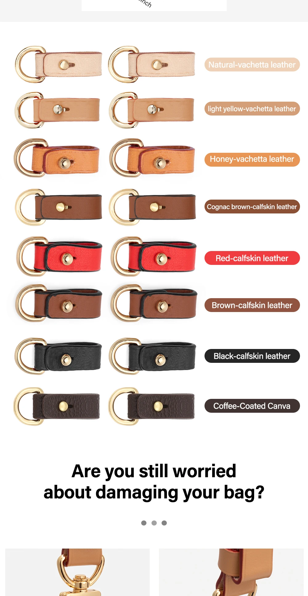 CRAZYSMITH Bag Strap Transformation for LV Diane Bag Punch-Free Hardware Protection Leather Anti-wear Buckle Bag Accessories