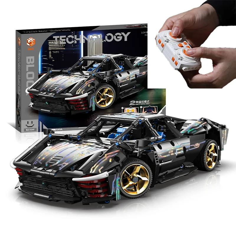 City Speed Famous Vehicle Red Black SP3 1:14 Technical Super Sports Car Racing Car Bricks Model Toys for Kid Christmas Gift