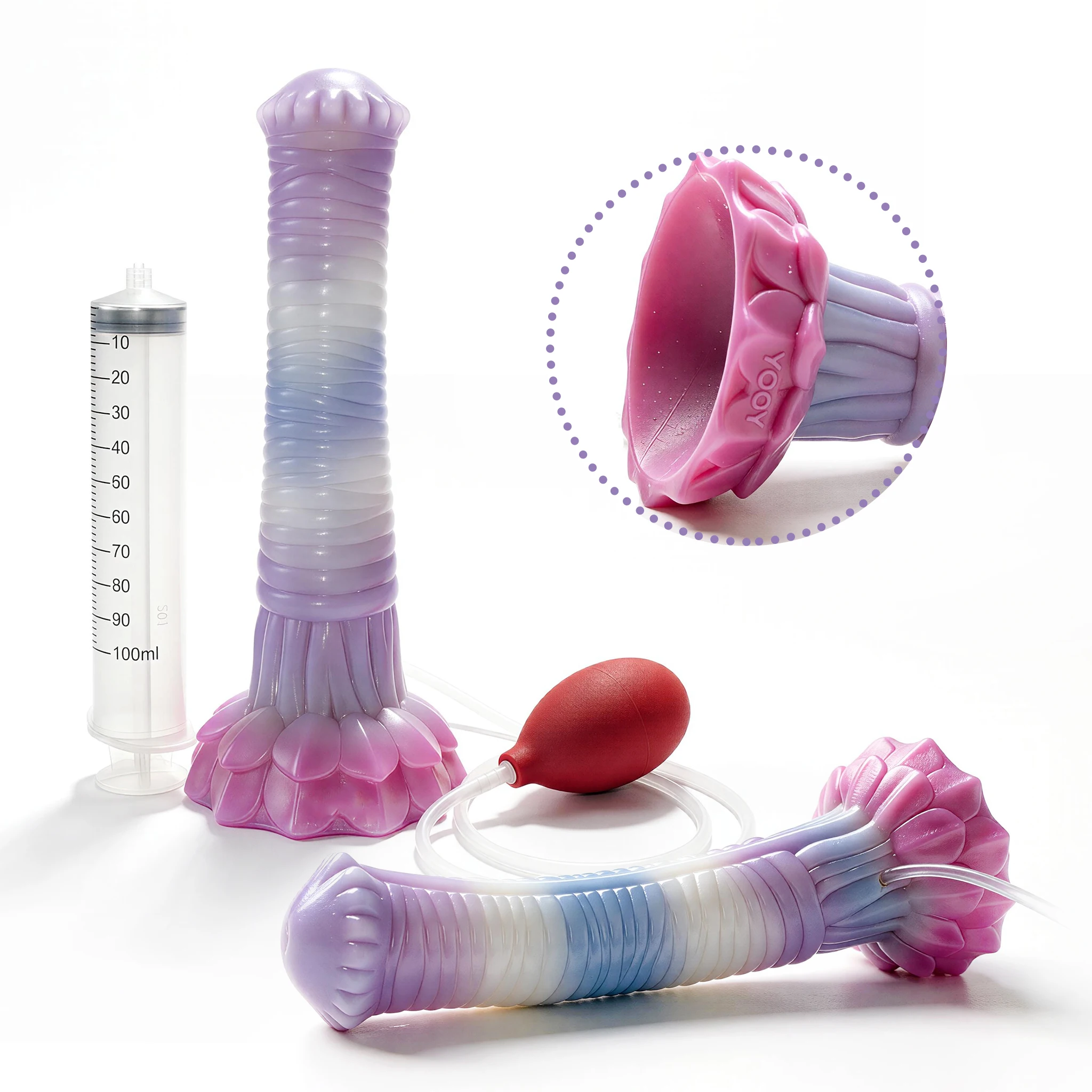 SHAZ Long Fantasy Silicone Anal Plug Realistic Squirting Dildo with Strong Suction Cup Penis for Women Couples Foreplay Sex Toys