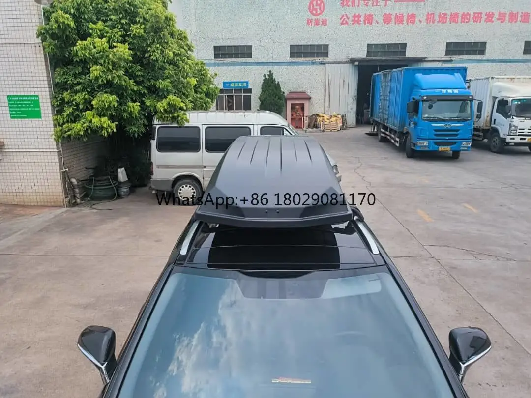 Shell Rooftop Cargo Box Carrier for Toyota 800L ABS PMMA Plastic Roof Rack Box with Security Keys Sports Design Side Opening