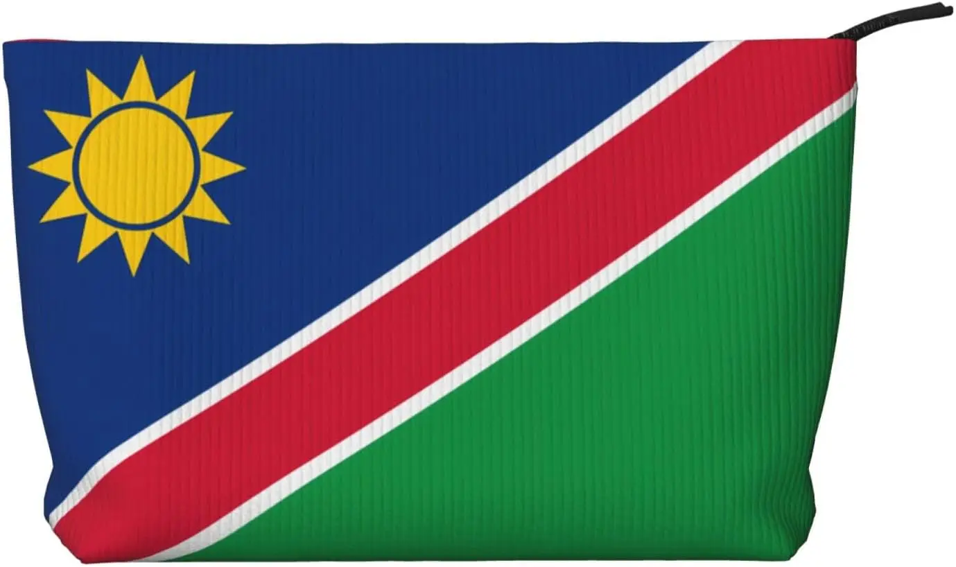 

Flag of Namibia Corduroy cosmetic bag, suitable for travel and daily use, Sturdy Lining, Ensures Longevity