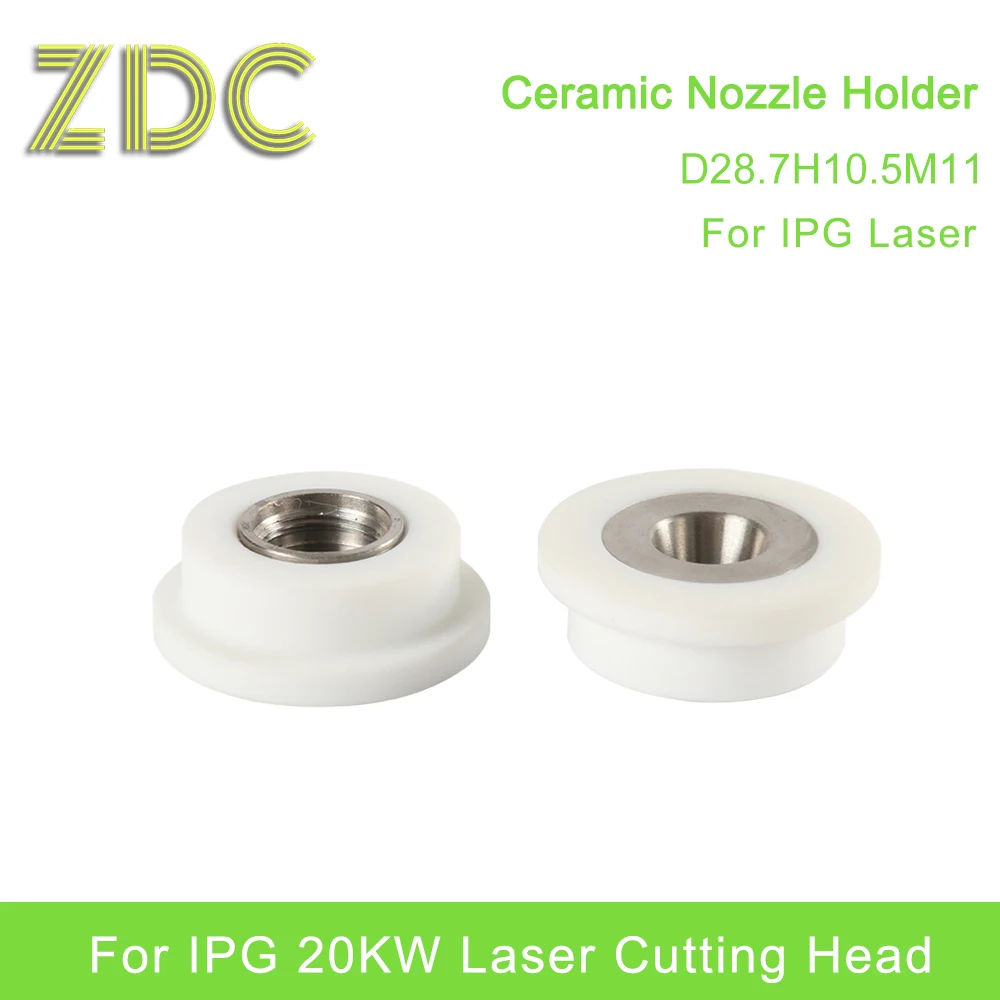 ZDC OEM IPG 레이저 세라믹 링 깍지 거치대, IPG 파이버 레이저 커팅 헤드 부품, 직경 28.7 mmH10.5M11, 로트당 3 개