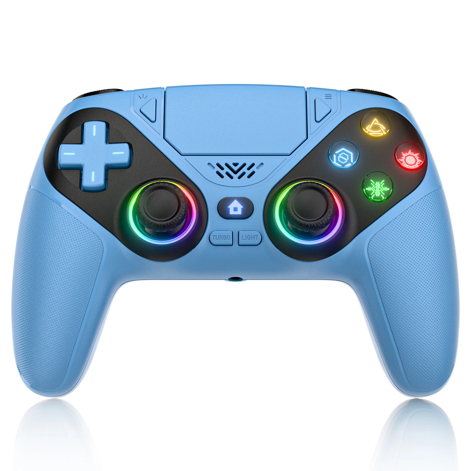 GAMROMBO RGB Lights Draadloze controller voor PS5/Playstion 5 Pro/Slim/PC Console Gamepad W/Hall Effect Trigger Turbo Trillingen