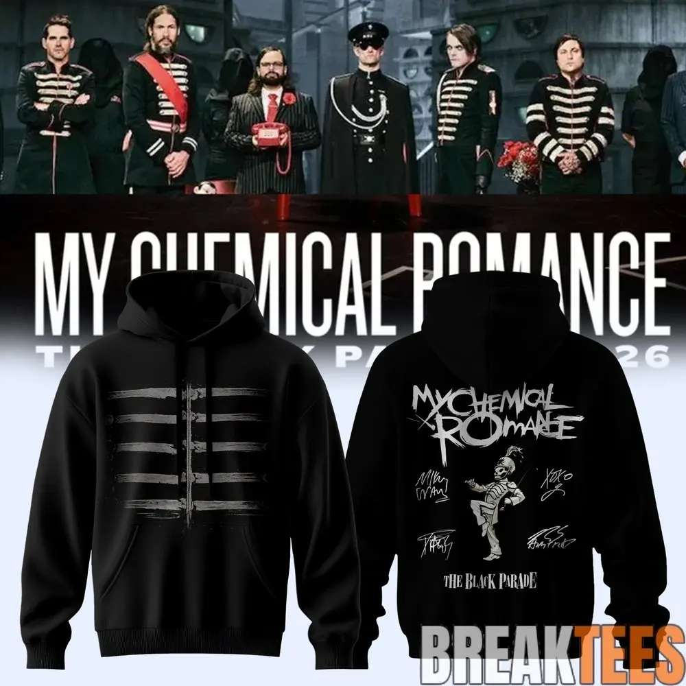 My Chemical Romance The Black Parade Hoodie Printed Hoodie Sportswear Rock Band Fan Merch Comfortable Streets