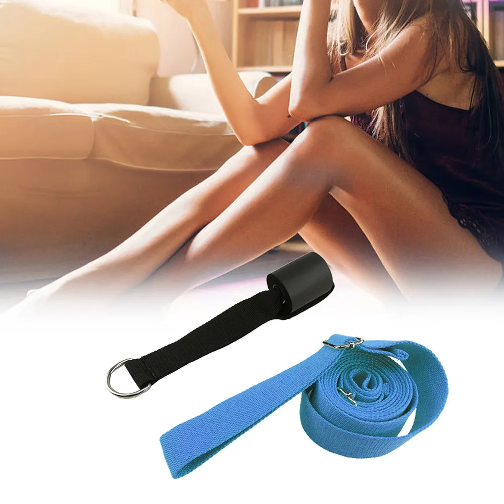 

Регулируемый ремень для йоги из мягкого и прочного хлопкового материала для продвинутых поз, обеспечения стабильности и укрепления кора, цвет: голубой (Lake Blue)