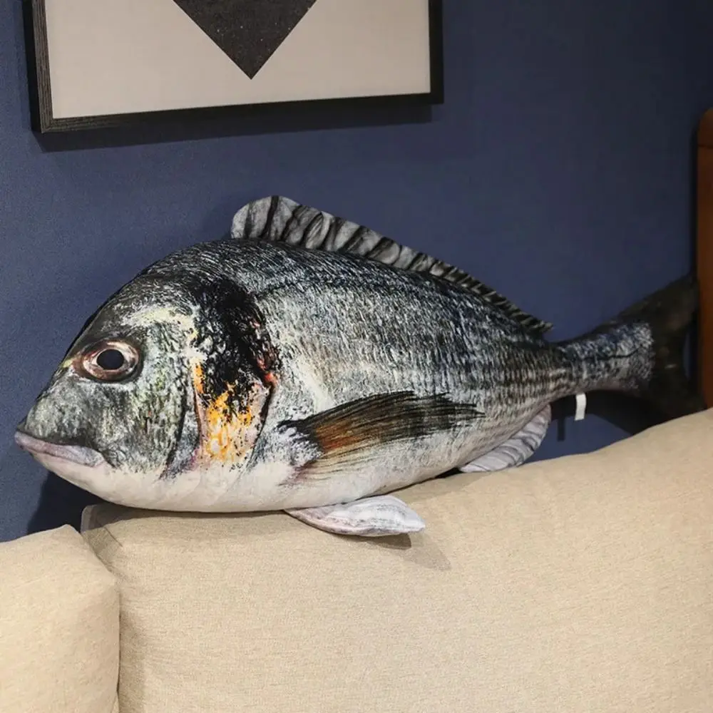 Sofa Cushion Perch Simulation Fish Pillow Stuffed Grouper Cartoon Fish Soft PP Cotton Fish Anime Pillow Gifts