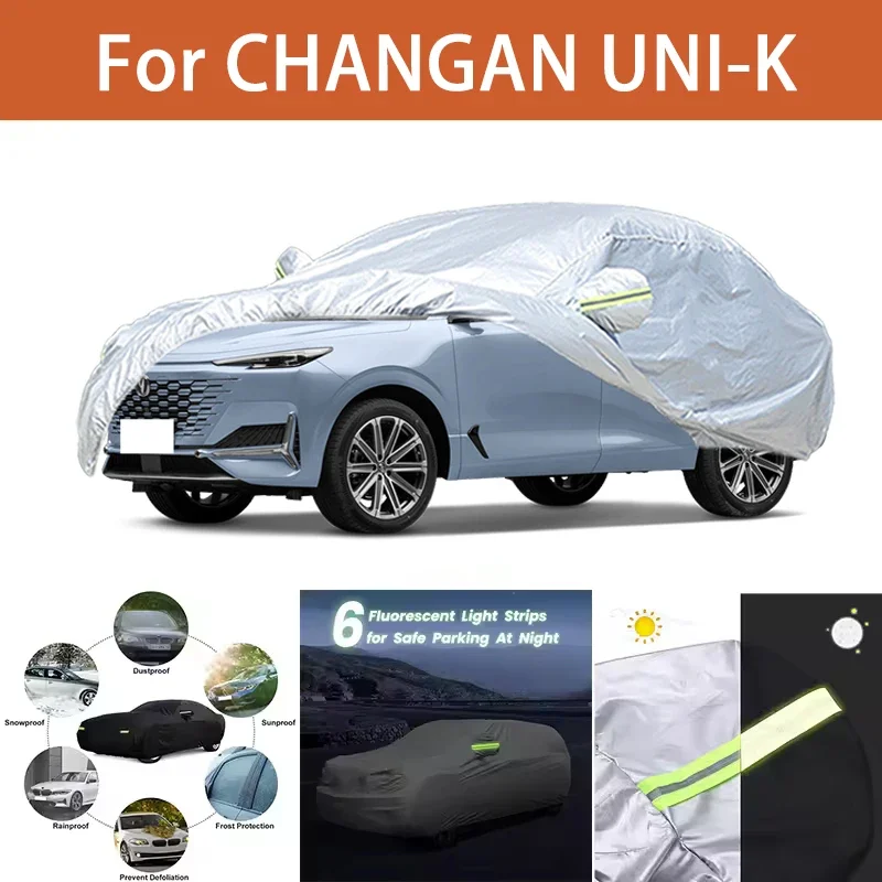 

For CHANGAN UNI-K Car Cover Outdoor Protection Covers Snow Sunshade Waterproof Dustproof Exterior UV Car Accessories