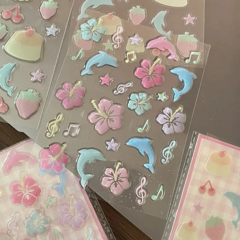 New 3D Phone Case Sticker Cute Multifunctional Water Cup Sticker Multipurpose Adhesive Handbook Decoration