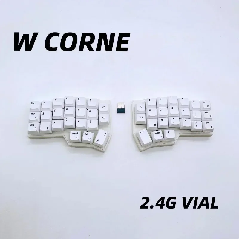 WCORNE V4.1 분할 키보드 키트 커스텀 46 키, 2.4G 단일 모드 핫 스왑 PCB 키보드, 인체공학 DIY VIAL 게이밍 분할 키보드