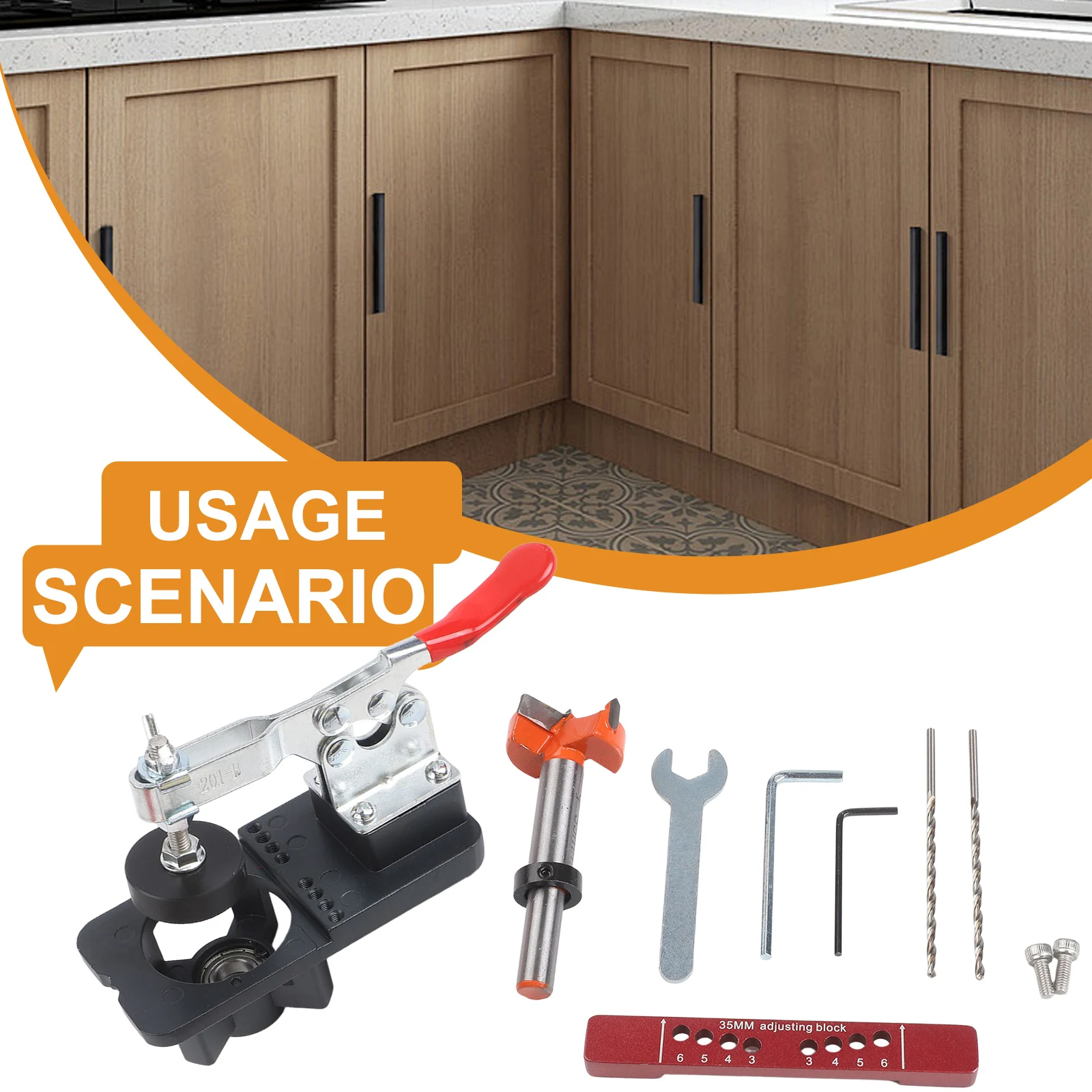 

Инструмент для сверления скрытых петель 35 мм, аксессуар для мебельных петель, устойчивый к ржавчине и износу, для домашних проектов DIY