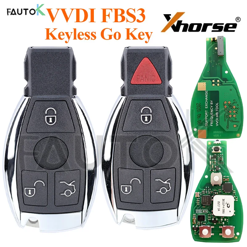 Smart Remote Control Car Key Xhorse XSBZ01EN VVDI FBS3 MB Car Universal 433/315MHz for Benz W204 W207 W212 W164 W166 W221