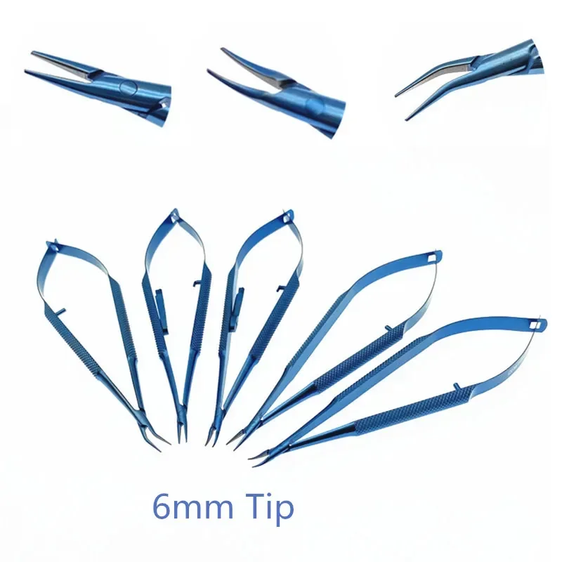 

Castroviejo Needle Holders Titanium Dental forceps with lock /no lock 6mm tip holding clamp Ophthalmic instrument