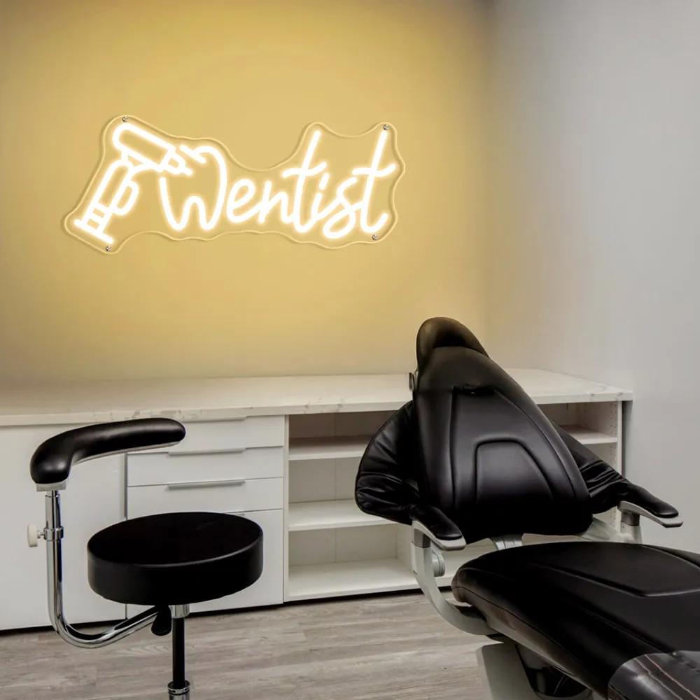 Dentist Solon Neon Led Sign Teeth Dentist's Office Room Wall Decor Dental Clinic Decoration Neon Light USB Led Luminous Signs