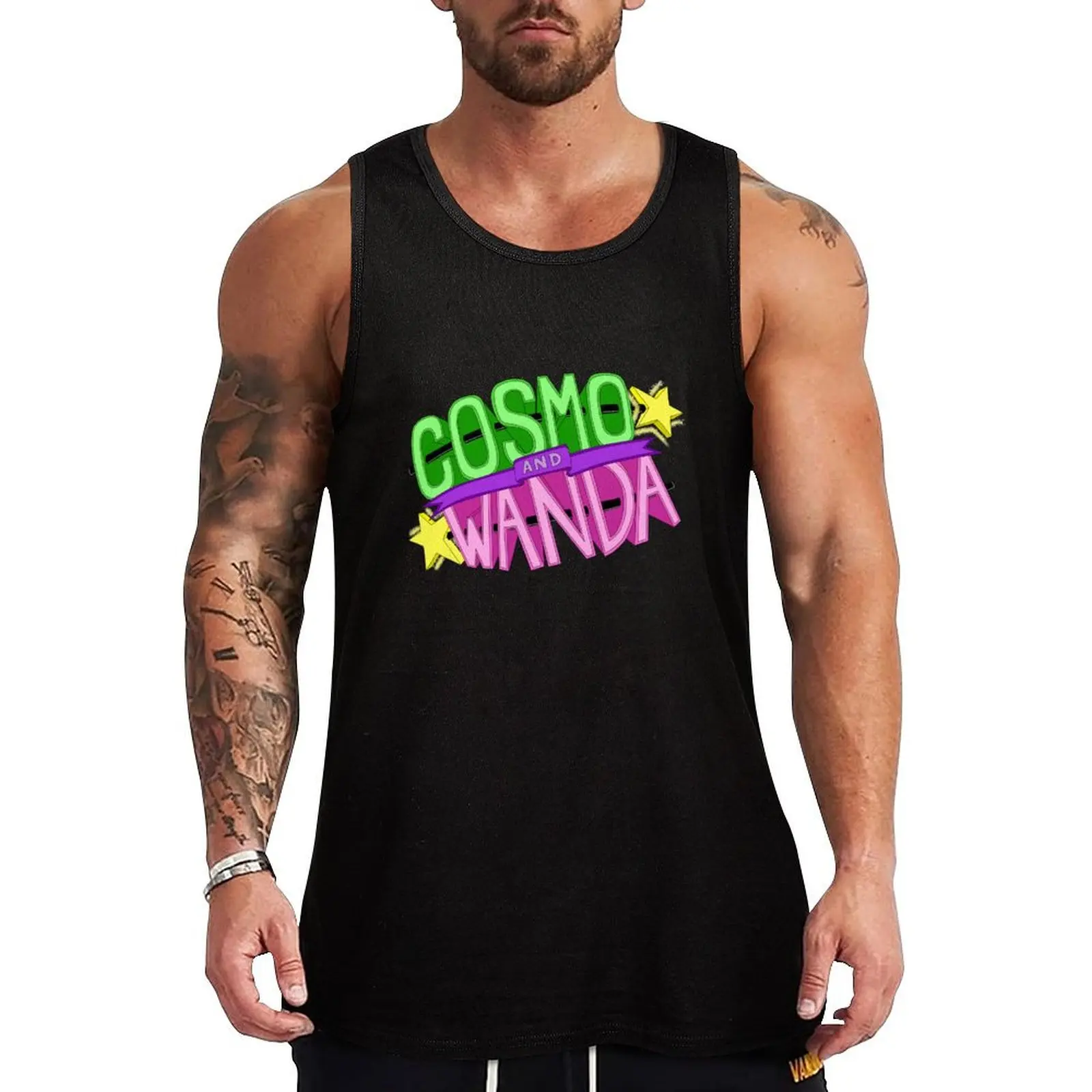 

Cosmo and Wanda Tank Top Sports clothing Men's t-shirts Gym t-shirt man