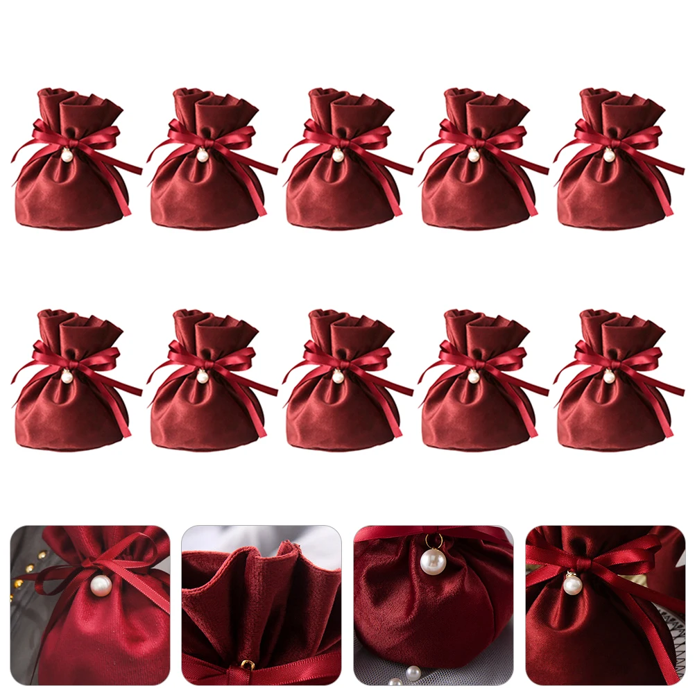 

10Pcs Velvet y Bags Gift C y Wrapping Bags Pouches Kids Children Large Capacity Storage Practical Wedding Wrapping Plastic