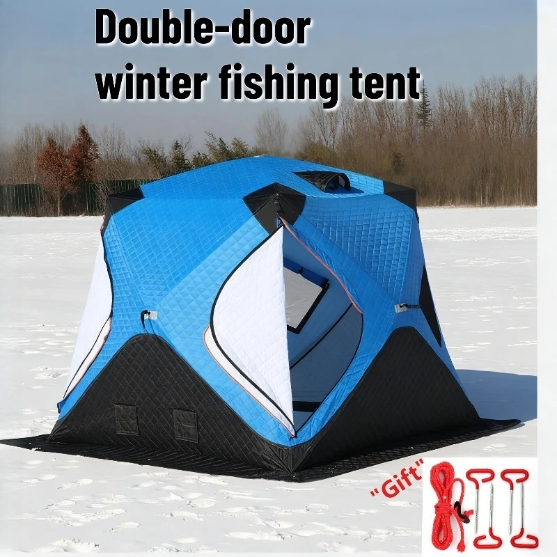 

Winter Ice Fishing House Thickened Tent Outdoor Camping Equipment Winter Fishing Tent Cotton Winter Warm Cold and Windproof