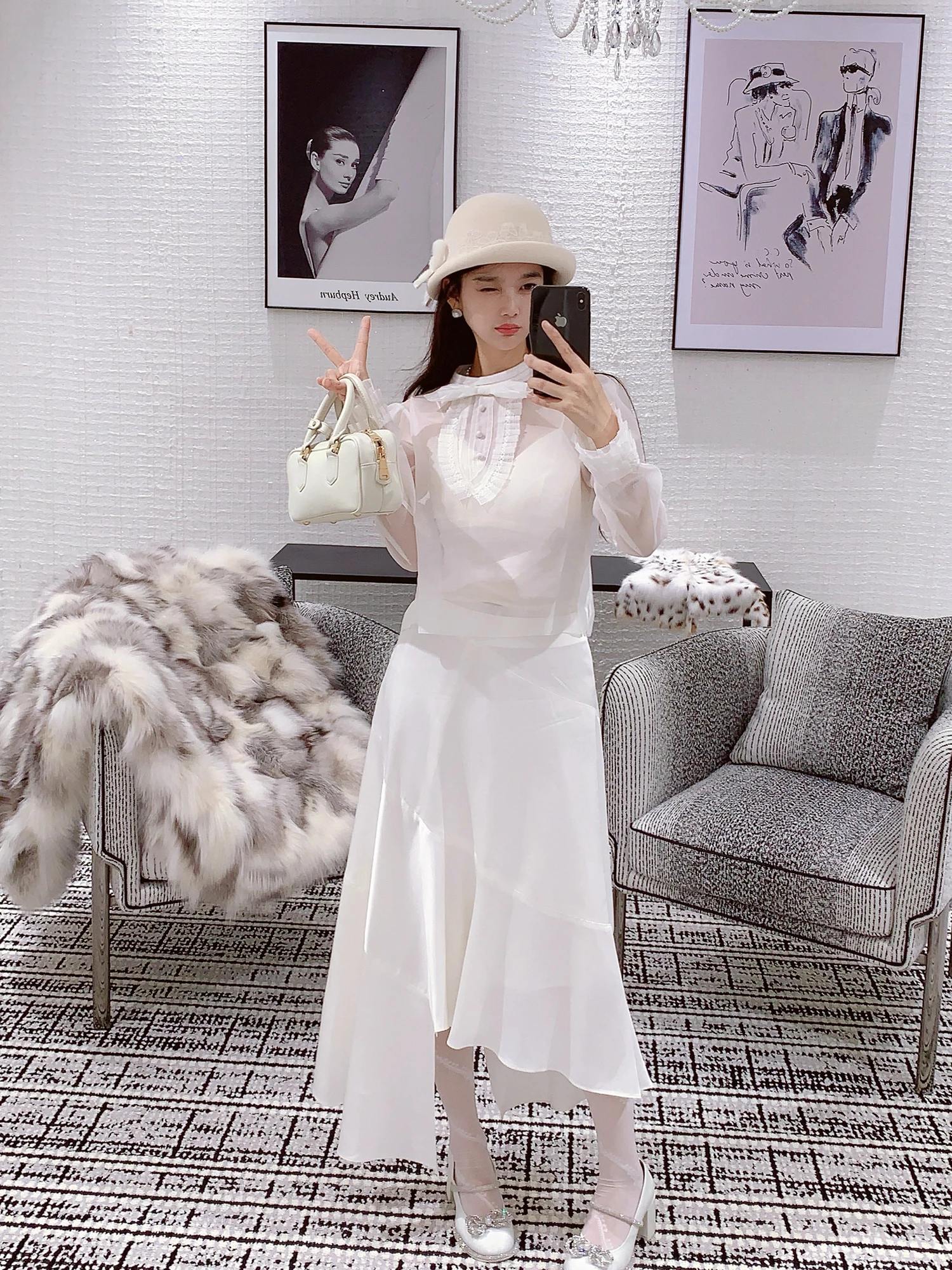 

Юбка MissLuxury Ele средней длины из ацетата, женская, новинка ранней осени, дизайнерская модель Aosphere, юбка средней длины