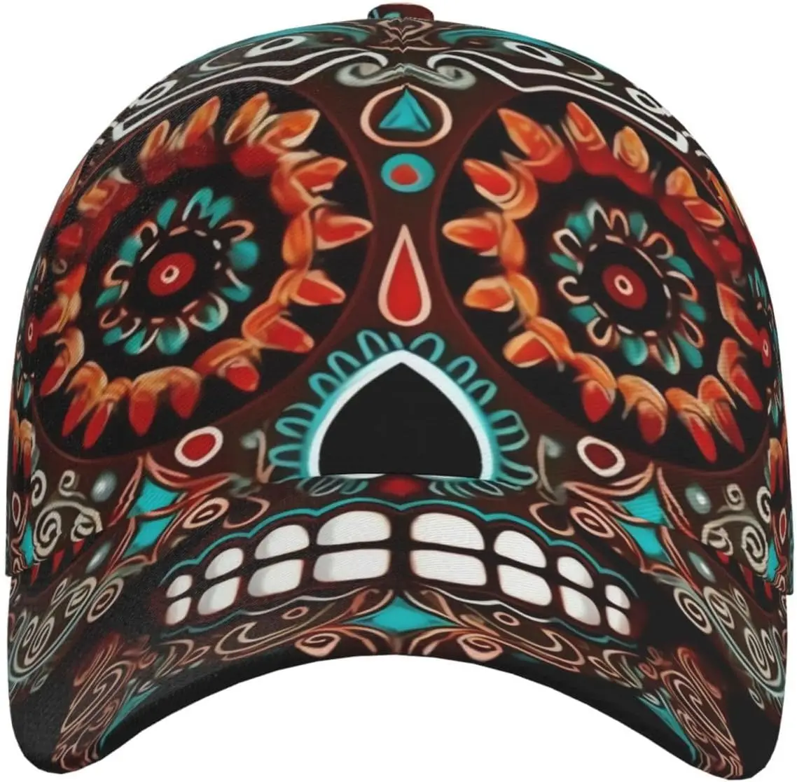 Sugar Skulls Baseball Cap for Women Men Adjustable Baseball Hat Low Profile Golf Dad Hats for Men Sport Hats Black