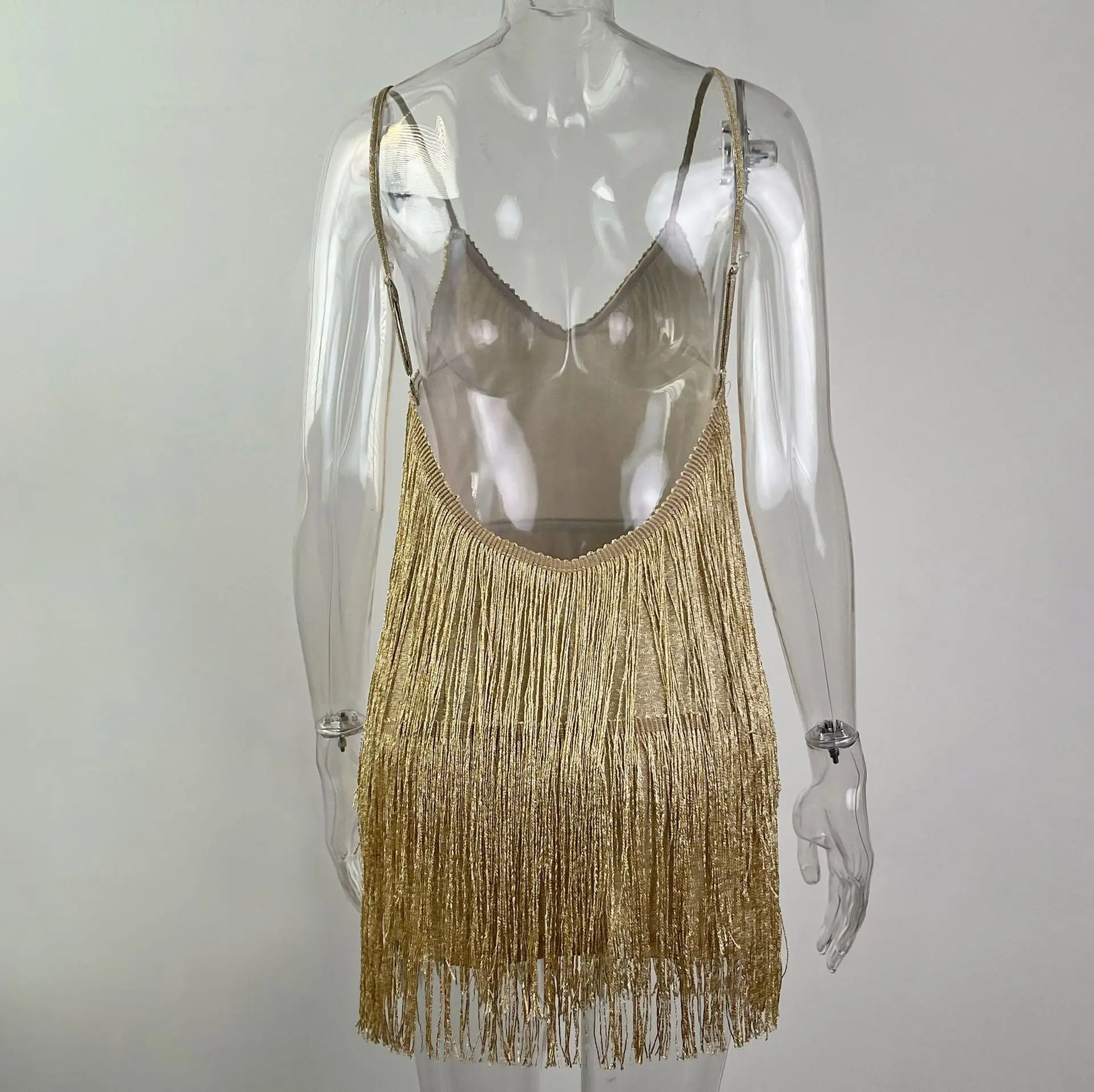 2025 Women Fringe Shiny Club Dress Sexy Black Gold Tassel Party Dress Open Back Nightclub Sheath Dress YTY-0155 - AliExpress 200000345 2025 Women Fringe Shiny Club Dress Sexy Black Gold Tassel Party Dress Open Back Nightclub Sheath Dress YTY-0155 - AliExpress 200000345