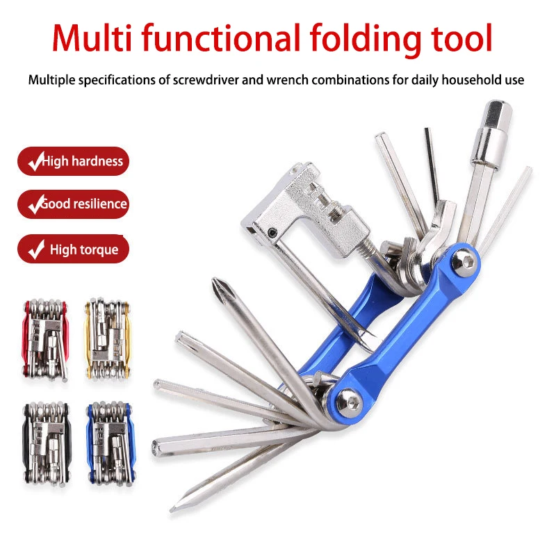 Portable Bicycle Tool Multi Repair Tools Kit Folding Allen Wrench Spoke Hex Wrench Bike Maintenance Tool Set Cycling Accessories