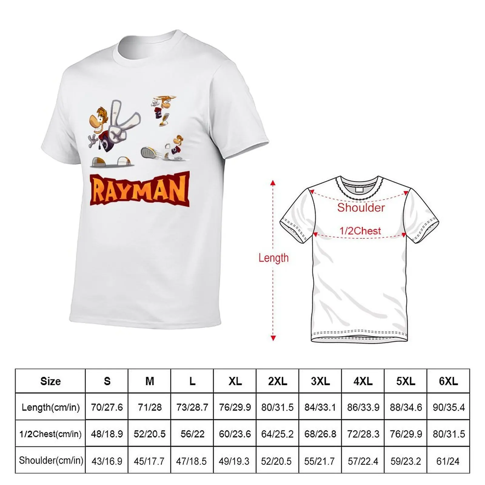 فكرة الهدايا Rayman تي شيرت متعدد تي شيرت للرجال تي شيرت جرافيك تي شيرت مطبوع حسب الطلب #5