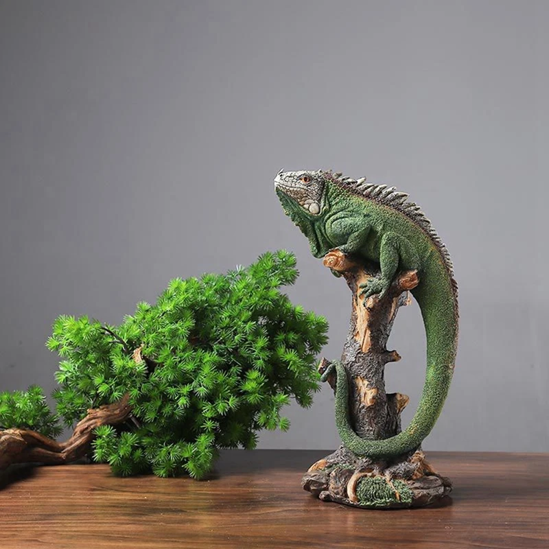 Wild Animals Statue, Resin Lizard Figure, Outdoor Garden Ornament For Patio Lawn Veranda, Durable Fine Workmanship