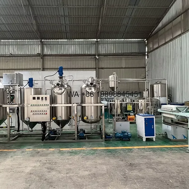 Wmwmnu Small Scale Cooking Oil Refining for Cooking Oil Refinery Equipment to Refine Oil Efficiently