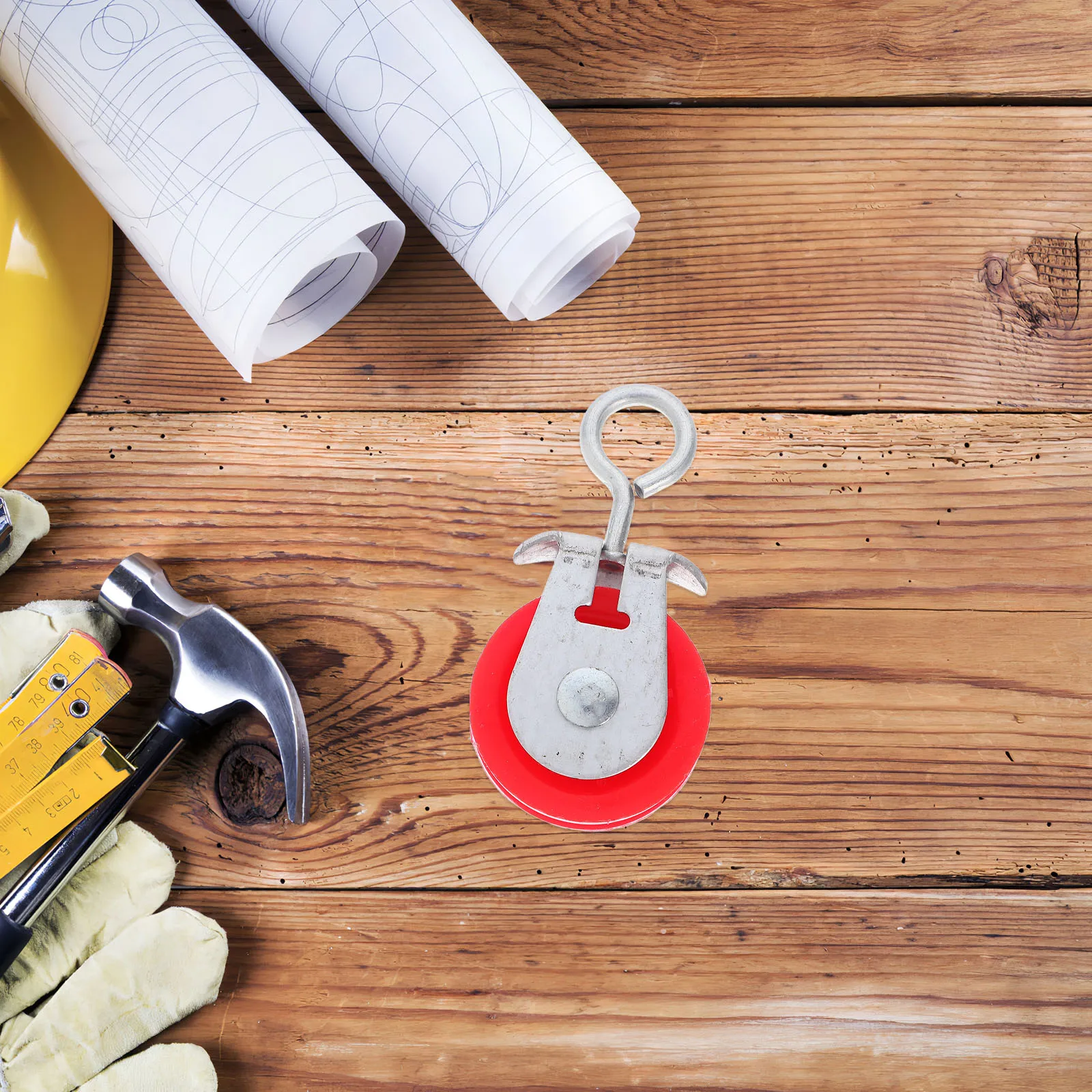 

4PCS Pulley Greenhouse Cable Machine Wheels Bird Feeder Metal Clothesline Fixing Smooth Operation Heavy Load Capacity Farming