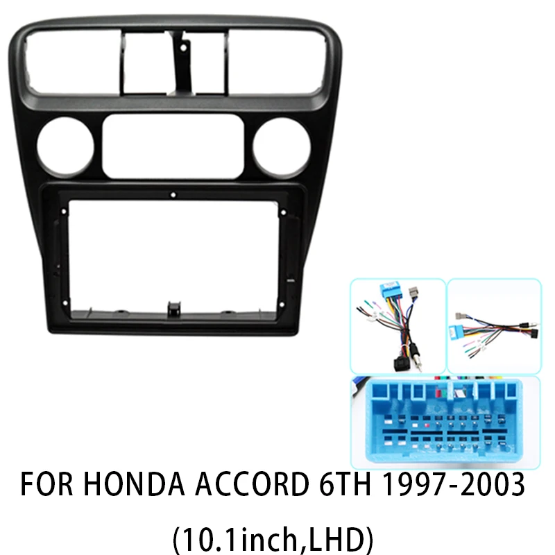 For Honda Accord 6 1997 - 2003 10.1 Inch Car Radio Fascia Android MP5 Player Panel Casing Frame 2Din Head Unit Stereo Dash Cover