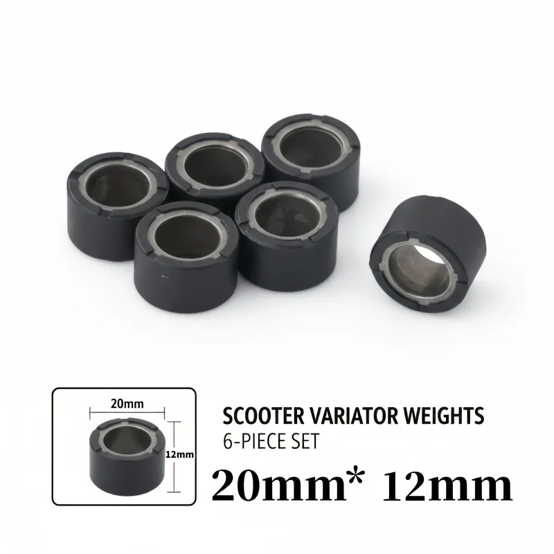 

Набор из 6 предметов, 11 г, 20x12 мм, аксессуары для роликов переключения передач для мотоциклов Cygnus R, Majesty, x-city, x-max, Versity, BWS и Zuma.