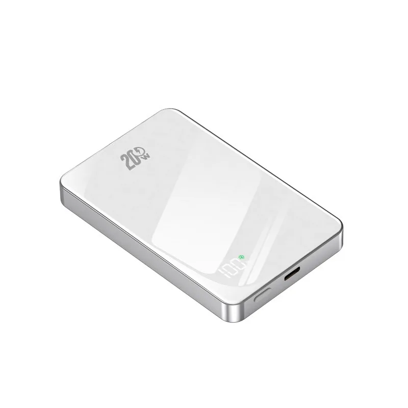 10000mAh Ultra Slim Magnetic Wireless Power Bank Portable Mini Spare Battery for Apple Watch for iPhone 16 15 14 13 12