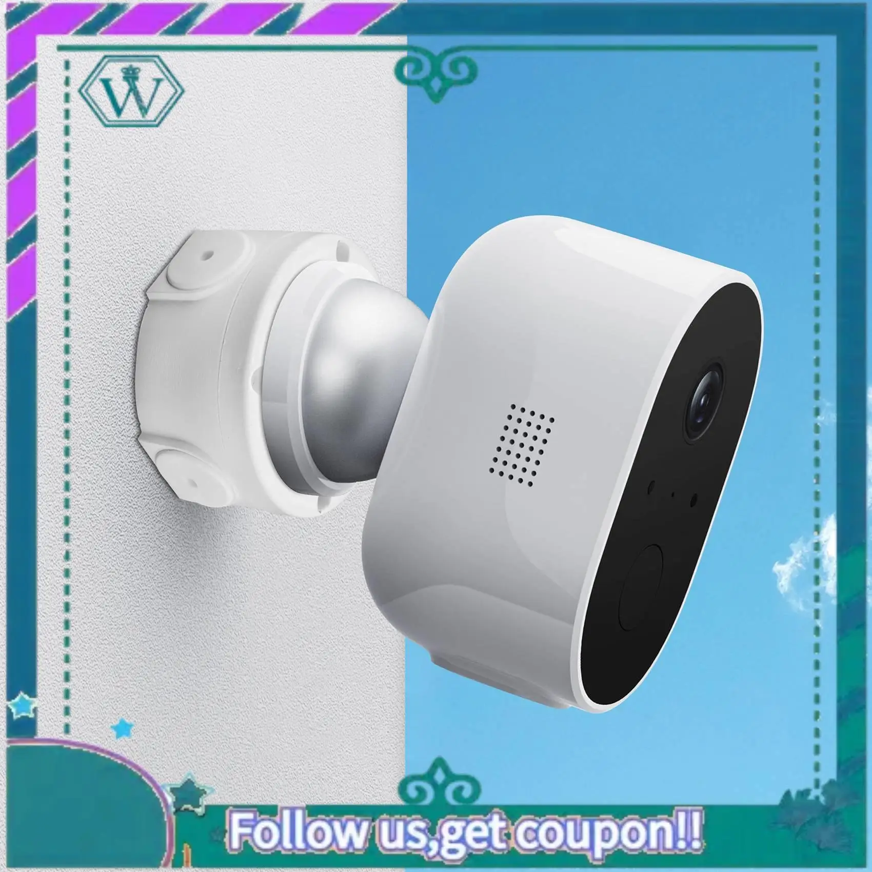 Upgraded Universal Security Camera Junction Box Mount Bracket,Outdoor Use Waterproof Wall Ceiling Mount Cable Base Boxes