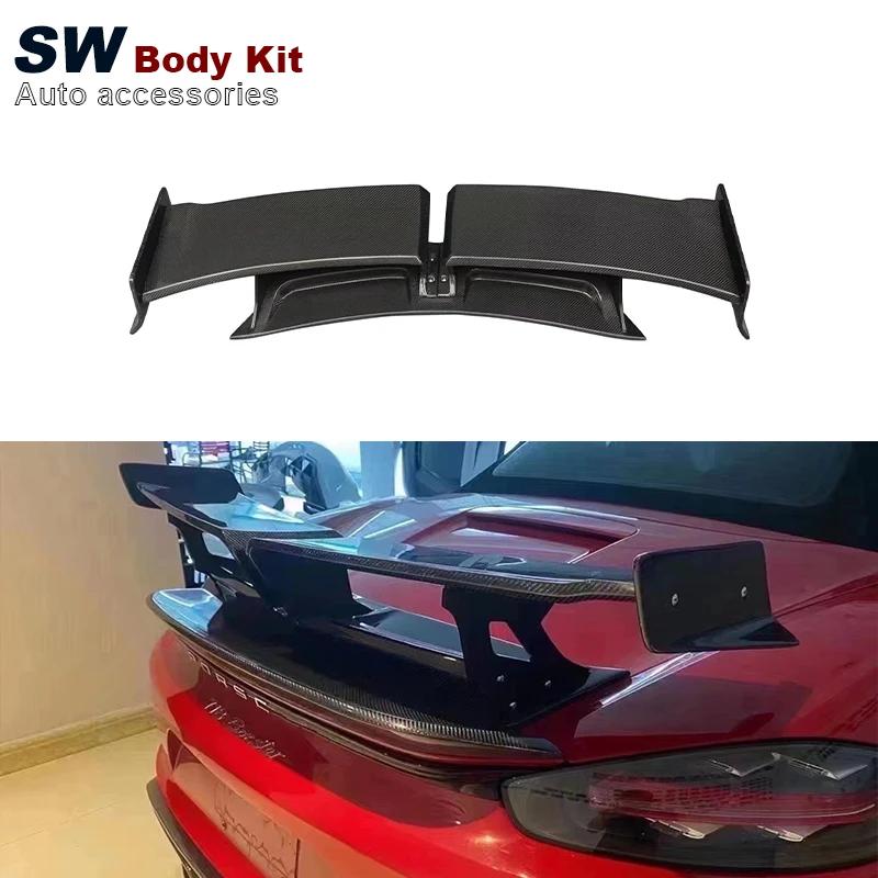 

Carbon Fiber GT Style 718 Rear Spoiler For Porsche 718 2017-2019 Upgrade Trunk Spoiler Flaps Rear Wing Aerodynamic Kit