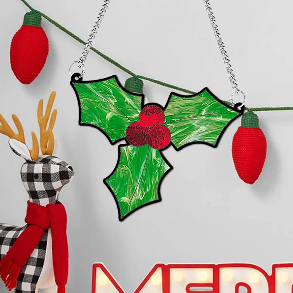 

Christmas Tree Decoration Small Ornaments Acrylic Pendants Material Lightweight Hang Festive Decor Berry