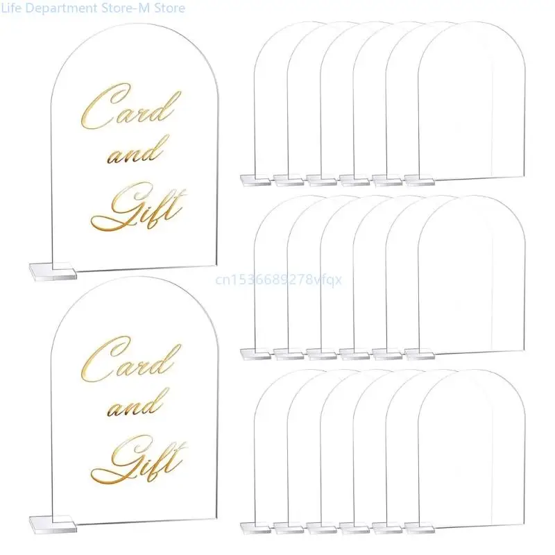 

20pcs Acrylic Plates Durable Acrylic Blank Table Signs for Wedding Tables