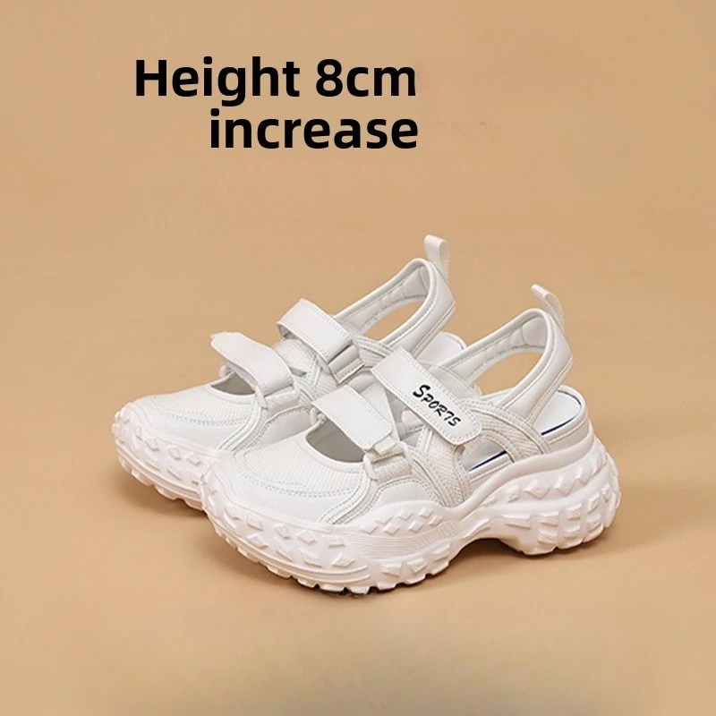 

8CM Women's Shoes Fashion Platform Sports Sandals for Woman New Summer Hollowed Out Casual Shoes Designer Shoes Zapatos De Mujer