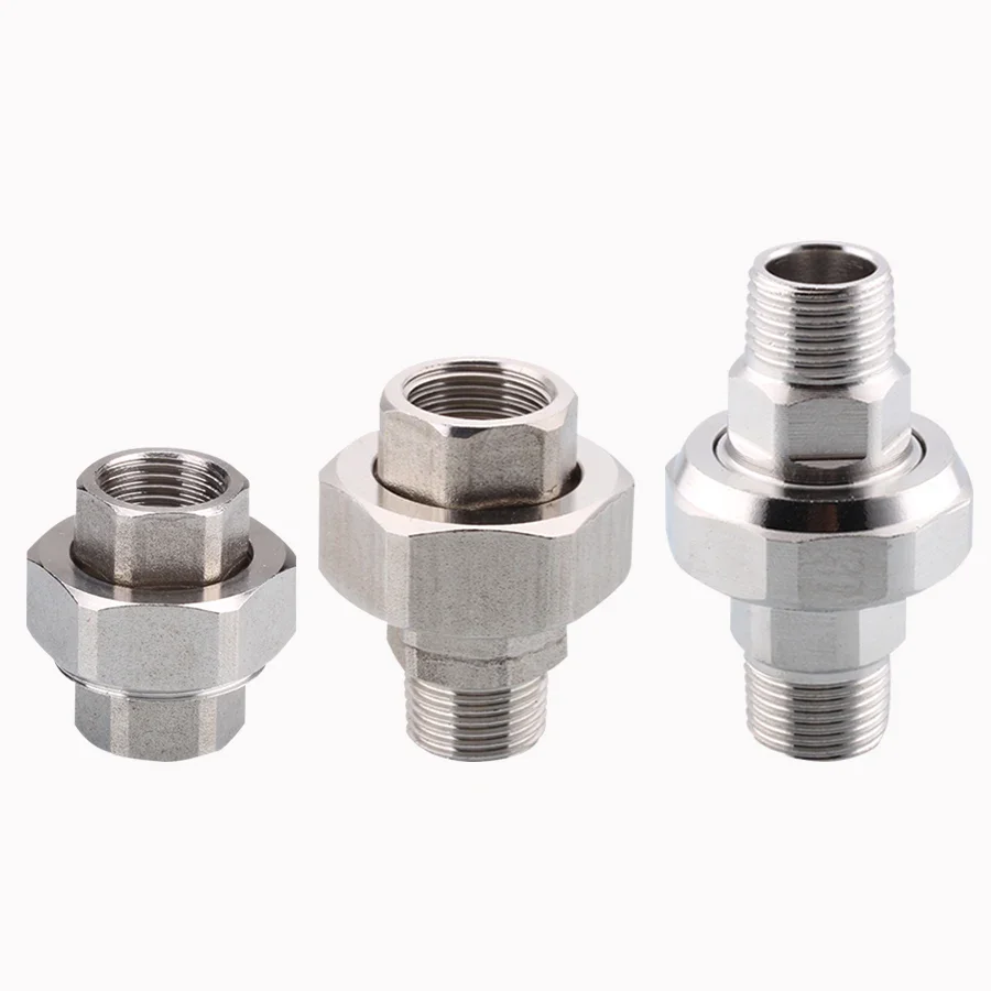 

1PCS 201 Stainless Steel Movable Joint Coupling 1/2" BSP Female Male Thread Butt Joint Cast Pipe Fitting