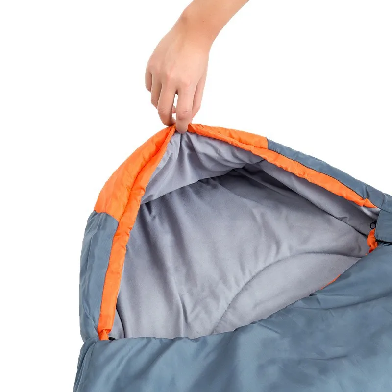 Novo produto quatro estações acampamento ao ar livre acampamento único adulto saco de dormir viagem acampamento modelo correspondência cores